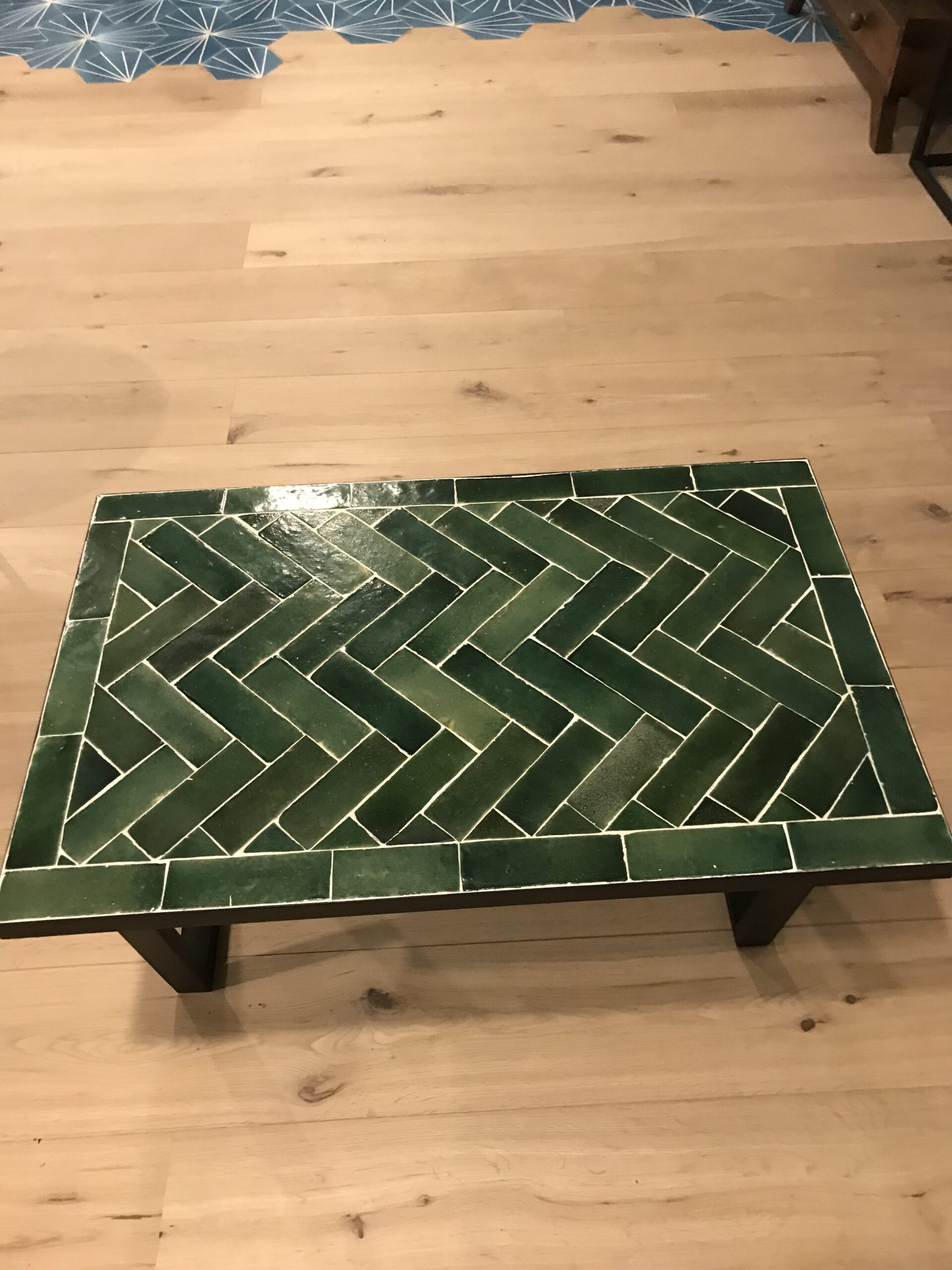 Table zelliges rectangulaire verte